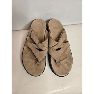 Abeo Magic Sandals 4693 Suede Strappy Support Foot Care Size WN8 Neutral Footbed